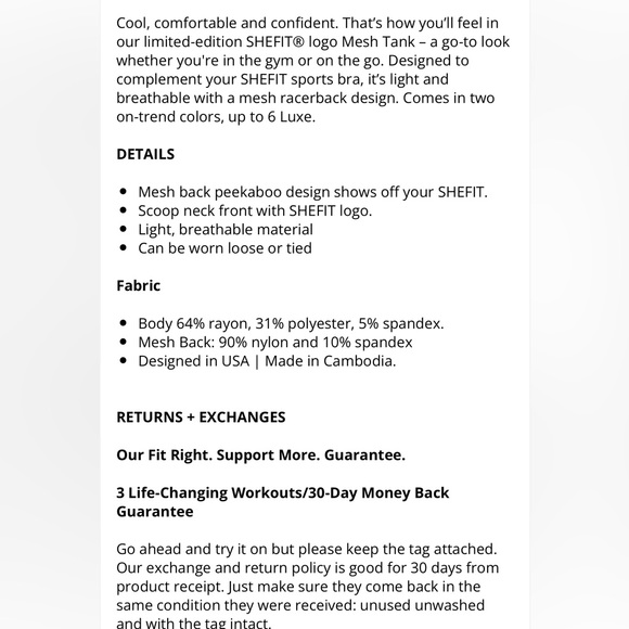 SHEFIT NWT Peekaboo Tank Top Green Silver Sage Racerback Athletic Mesh Back Bra - Picture 10 of 12